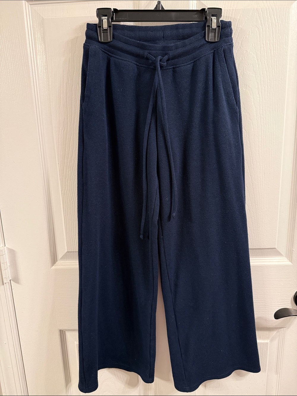 XXS short Gilly Hicks Navy Knit Drawstring wide leg pants
